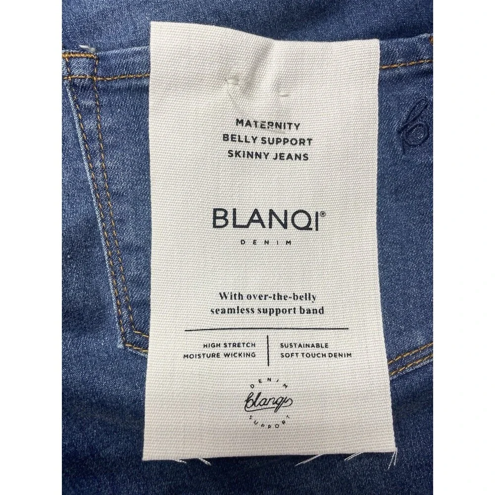 BLANQI Maternity Belly Support Zipper-Less Pull-on Skinny Jeans Women’s Size 12